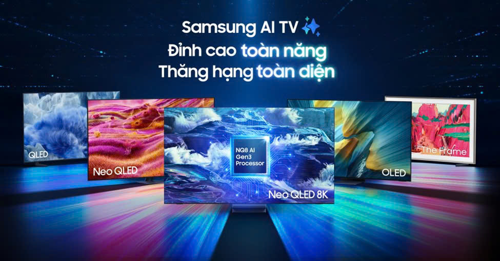 Samsung ra mắt thế hệ AI TV 2025, mở rộng dòng sản phẩm TV tích hợp AI toàn diện nhất từ trước đến nay