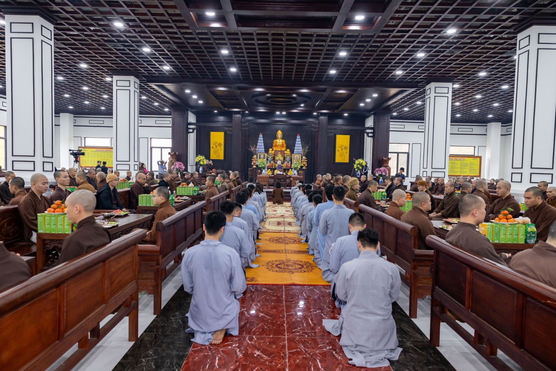 Trang nghiêm lễ cúng dường Trai Tăng cùng Đoàn Phật tử tại Học viện Phật Giáo Việt Nam cuối năm Quý Mão 2023